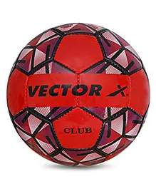 Vector X Club Practice Football Size 5 - Red Black