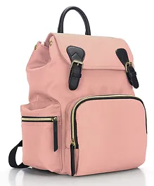 VISMIINTREND Leather Backpack Style Diaper Bag Pink - Height 7.8 Inches
