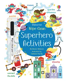 Wipe Clean Superhero Activities Book - English