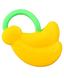 The Little Lookers Toxins Free Banana Bottle Silicone Teether - Yellow