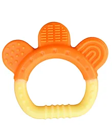 Mastela Super Soft Silicone Teether Ring Orange Shape - Multicolor