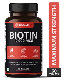 BoldFit Biotin 10000 Mcg Tablets - 60 Tablets
