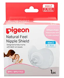 Pigeon Natural Feel Nipple Shield Size 2 - White