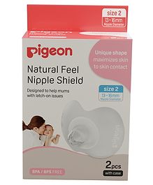 Pigeon Natural Feel Nipple Shield with Case - White