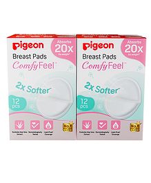 Pigeon Disposable Breast Pads Comfy Feel Pack of 2 - 12 Pieces each