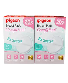 Pigeon Disposable Breast Pads Comfy Feel Pack of 2 - 12 Pieces each