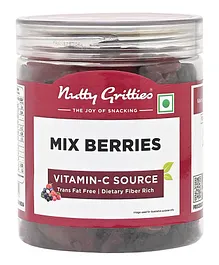 Nutty Gritties Mix Berries Dried Cranberries Blueberries Strawberries Black Currants - 330 gm