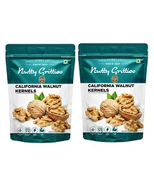 Nutty Gritties California Walnut Kernels Without Shell Pack of 2 - 200 gm