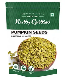 Nutty Gritties Roasted Unsalted  Pumpkin Seeds - 200 gm