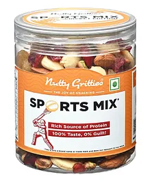 Nutty Gritties Sports Mix with Roasted Almonds Cashews Pistachios Dried Blueberries Cranberries and Raisins - 325 gm 