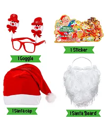 Fiddlerz Christmas Themed Pack of 4  - Red