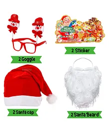 Fiddlerz Christmas Themed Pack of 8  - Red
