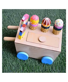 Little Jamun Ice Cream Cart With 5 Magnetic Ice Creams - Multicolor 