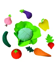 Little Jamun Assorted Felt Vegetables Set Of 8 - Multicolor