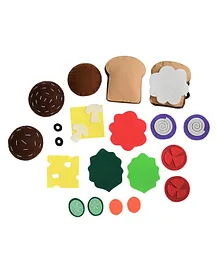 Little Jamun Sandwich And Burger DIY Kit - Multicolour