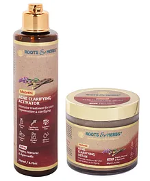 Roots And Herbs Mulethi Acne Clarifying Kit Pack of 2 - 200 ml 60 gm