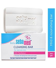 Baby Sebamed Cleansing Bar|pH 5.5 |Newborn bathing|Soap Free|Tear Free|150 gm