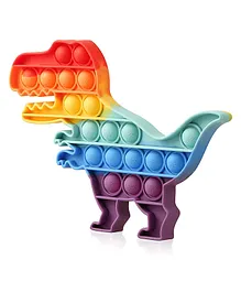 OPINA Dino Shape Pop Bubble Stress Relieving Silicone Pop It Fidget Toy - Multicolor