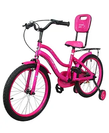 COSMIC Jade 20 Inch Bicycle with Back Rest and Basket - Pink