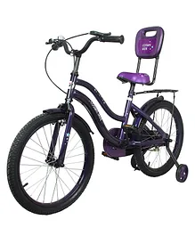 COSMIC Jade 20 Inch Bicycle with Back Rest and Basket - Purple