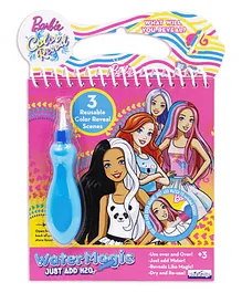 Barbie Water Magic Color Reveal Book With Pen - English