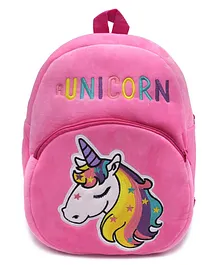 Frantic Velvet Unicorn School Bag Pink - 12 Inches