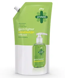Godrej Protekt Germ Fighter Lime & Eucalyptus Handwash Refill Pouch - 725 ml 