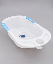 Zyamalox Anti Slip Big Bath Tub with Anti-Slip Grip - Blue