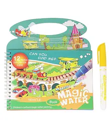 Reusable Magic Water Painting Book Magic Doodle Pen(Print as per availability)