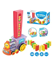 Zyamalox Domino Train Toy Set with Lights and Sounds Construction Stacking Dominoes Toys Multicolor - 60 Pieces