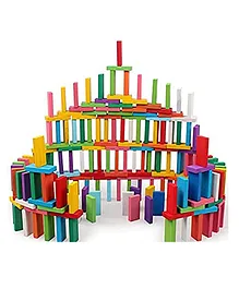 VGRASSP Wooden Domino Toy Multicolour - 60 Pieces