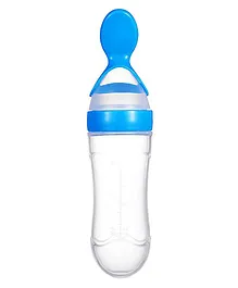 Safe O Kid Silicone Squeezy Food Feeder Spoon - Blue 