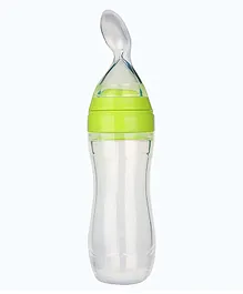 Safe O Kid Silicone Squeezy Food Feeder Spoon - Green 
