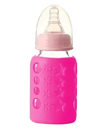 Safe-O-Kid Silicone Baby Feeding Bottle Cover Pink - 60 ml