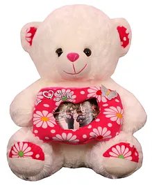 Chocozone Premium Quality Teddy Bear With Rectangle Shape Photo Frame Soft Toy Pink - Height 45 cm