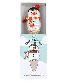 Masilo Ice Cream Snowman Ornament Soft Toy - Height 13 cm