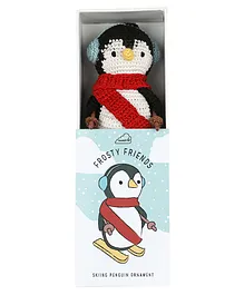 Masilo Skiing Penguin Ornament Soft Toy - Height 13 cm
