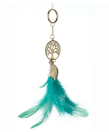 Rooh Dream Catcher Tree Keychain Handmade Hangings for Positivity- Green