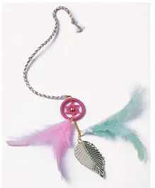 Rooh Dream Catcher Pastel Bookmark Handmade Hangings for Positivity - Pink & Green
