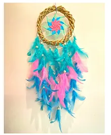 Rooh Dream Catcher Pastel Magic Wreath Handmade Wall Hangings - Multicolor