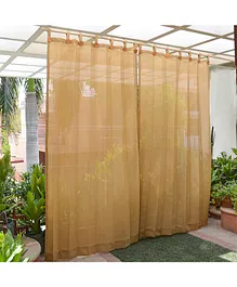Hippo Loop Curtains with Sun Protection Pack of 2 Beige - 4.5FTX4.5FT
