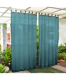 Hippo Loop Curtains with Sun Protection Pack of 2-Olive Green - 4.5FTX9FT