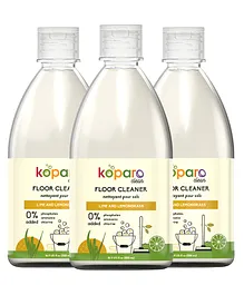 Koparo Floor Cleaner Lime & Lemongrass Natural Disinfectant Liquid Pet And Kids Friendly Pack Of 3 - 500 ml Each