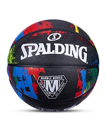  SPALDING Marble Rubber Basketball Size 7 - Black