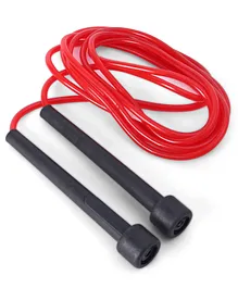 Pine Kids Premium Sleek Skipping Rope - Red | Durable Fitness Rope for Kids  | Lightweight & Easy-Grip Handles | Perfect for Indoor & Outdoor Play, Exercise, Stamina Building & Fun Activities.