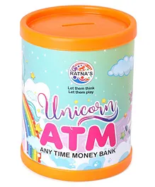 Ratnas Unicorn ATM Money Bank - Orange