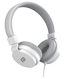 Portronics Aural 1 Foldable On Ear Wired Headphone - White