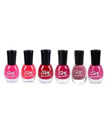 Archies She Nail Enamel Pack Of 6 - 45 ml
