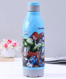 Mavel Avengers Insulated Water Bottle Blue Grey - 600 ml