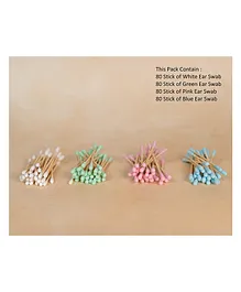 Organic B Bamboo Cotton Swabs Pack Of 4 - 320 Pieces